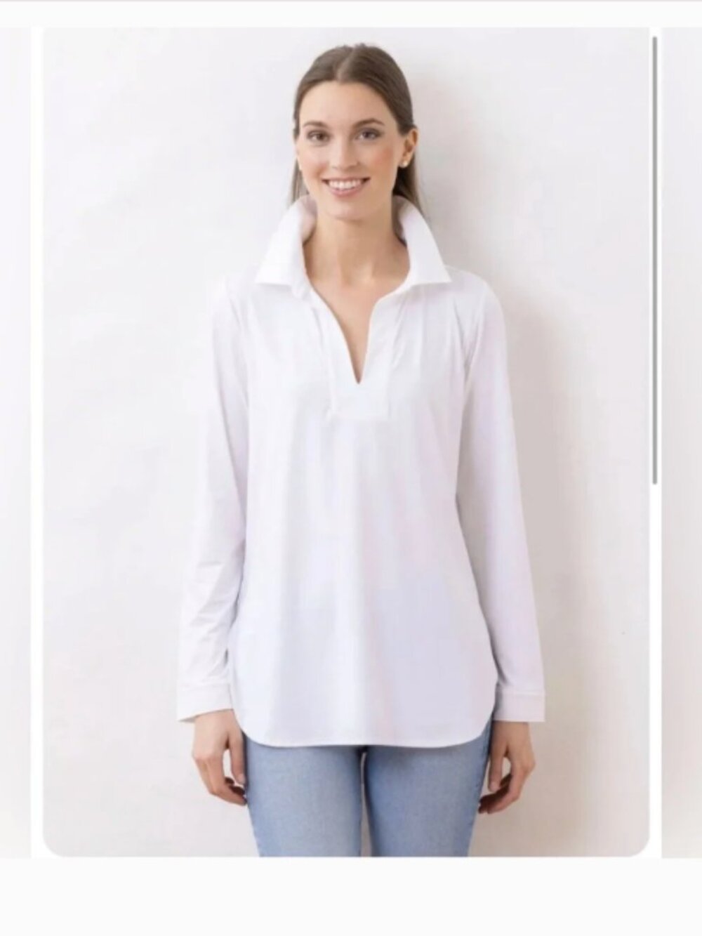 Dudley Stephens Madaket Tunic Top Performance Repreve Nylon Preppy